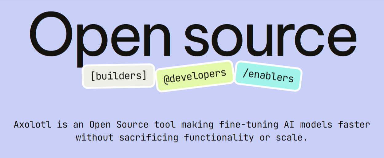 Axolotl open-source fine-tuning framework